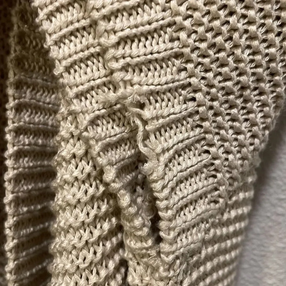 ZARA Knit woman’s open knit cardigan in oatmeal - Picture 8 of 9